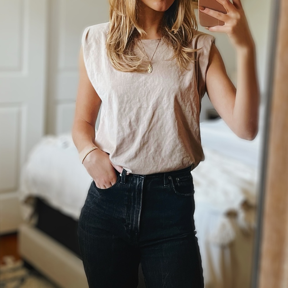 Express Padded Shoulder Top